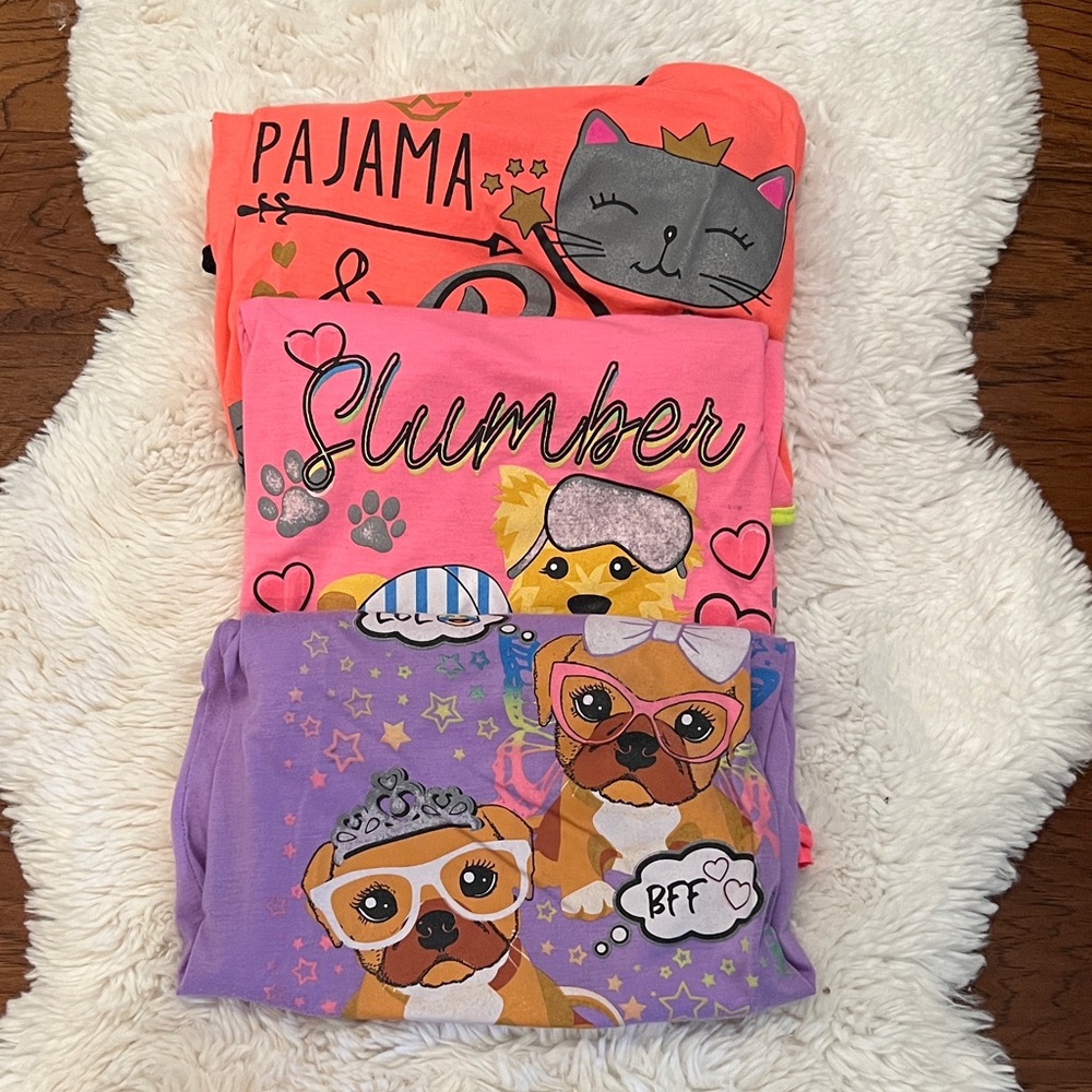 Kids Pajamas Set - Pink and Purple